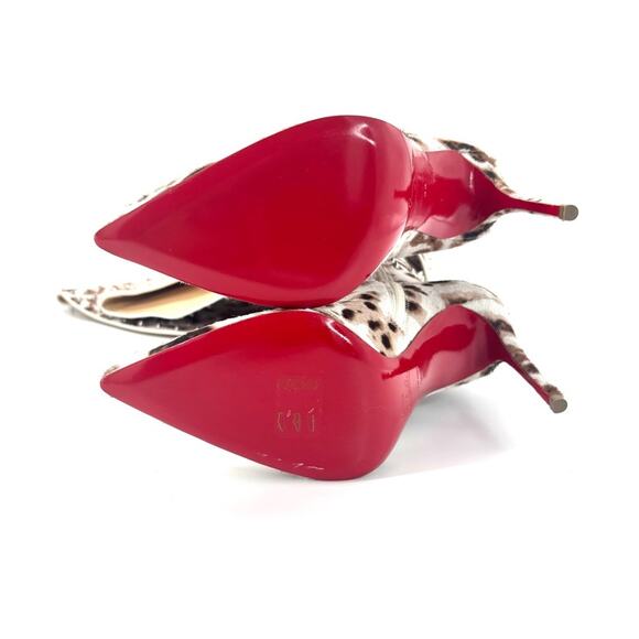 NEW Christian Louboutin SS2019 Metrolisse Animal Print OTK Pointed Toe Boots 39 - Picture 9 of 10